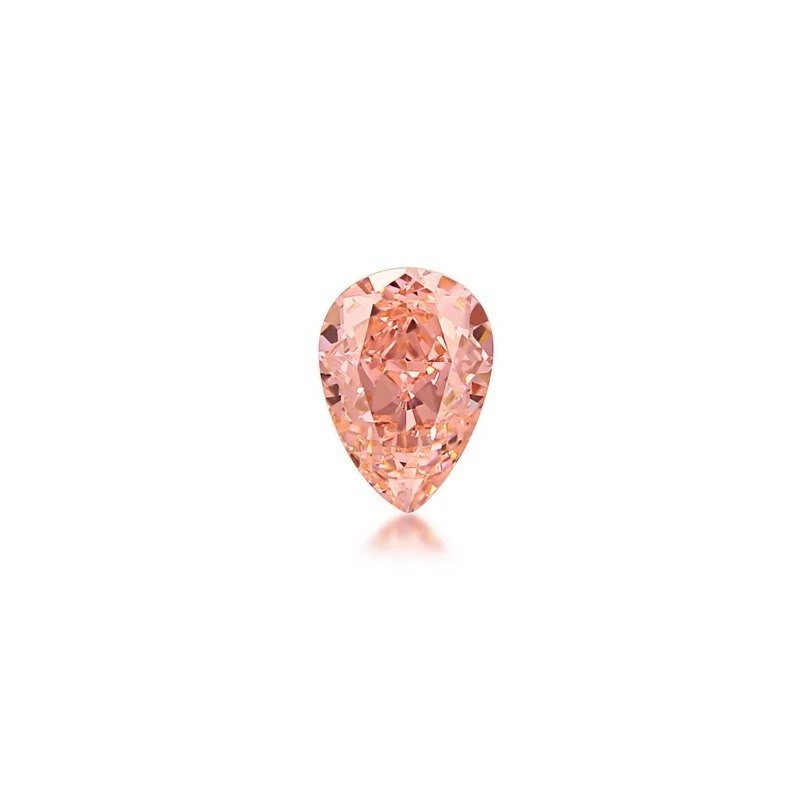 5.5ct Pink Lab-Grown Diamond Pear Loose Stone