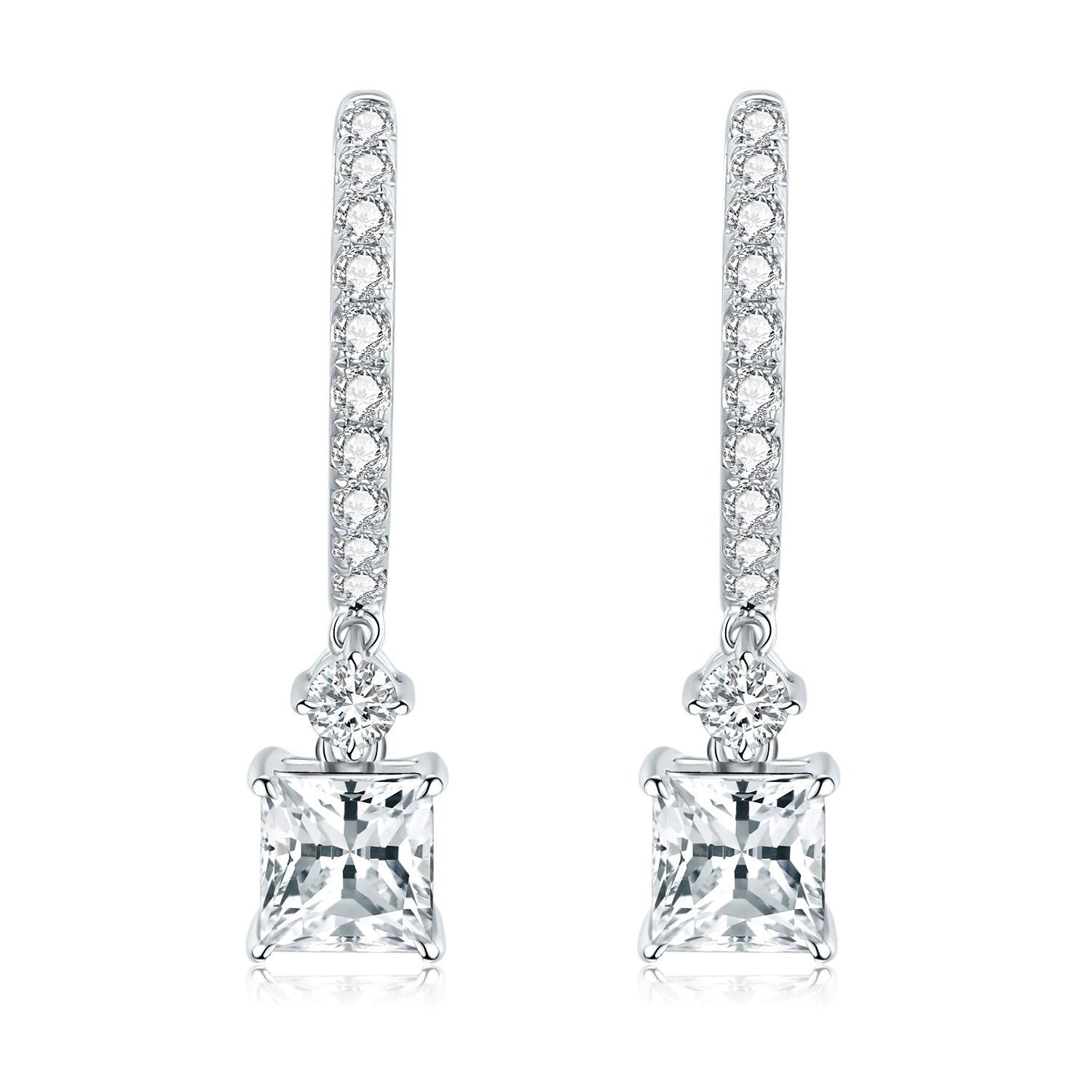 0.5ct Lab-Grown Diamond Princess Cut Earrings