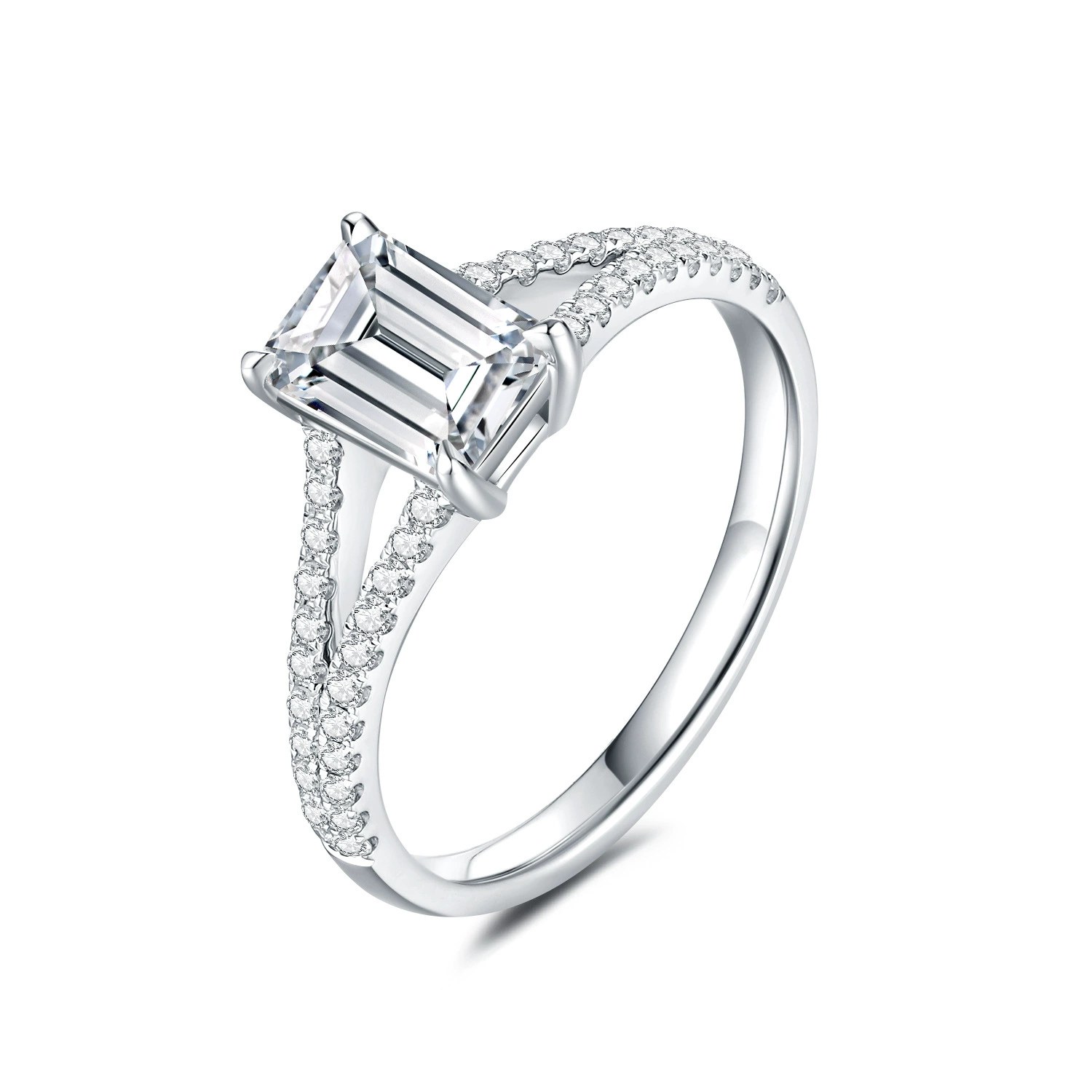 1ct Lab-Grown Diamond Emerald Cut Ring