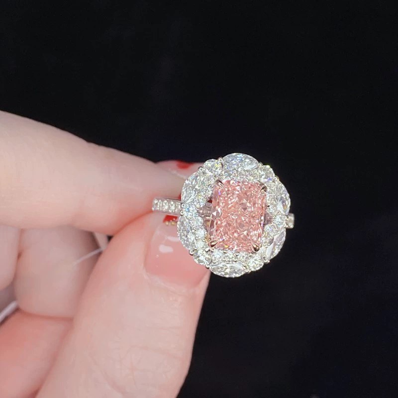 2.5ct Pink Lab-Grown Diamond Ring