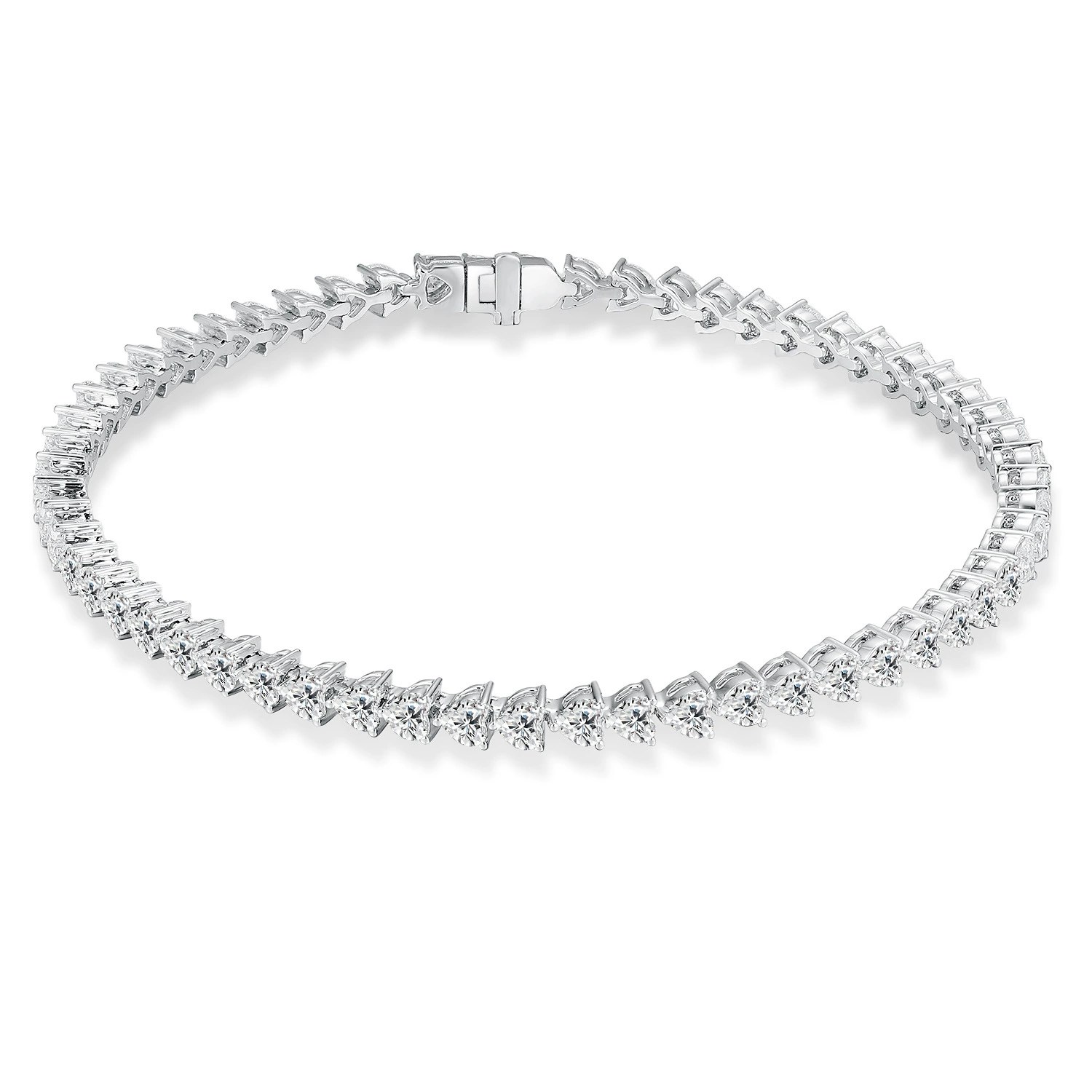 Lab-Grown Diamond Heart Bracelet