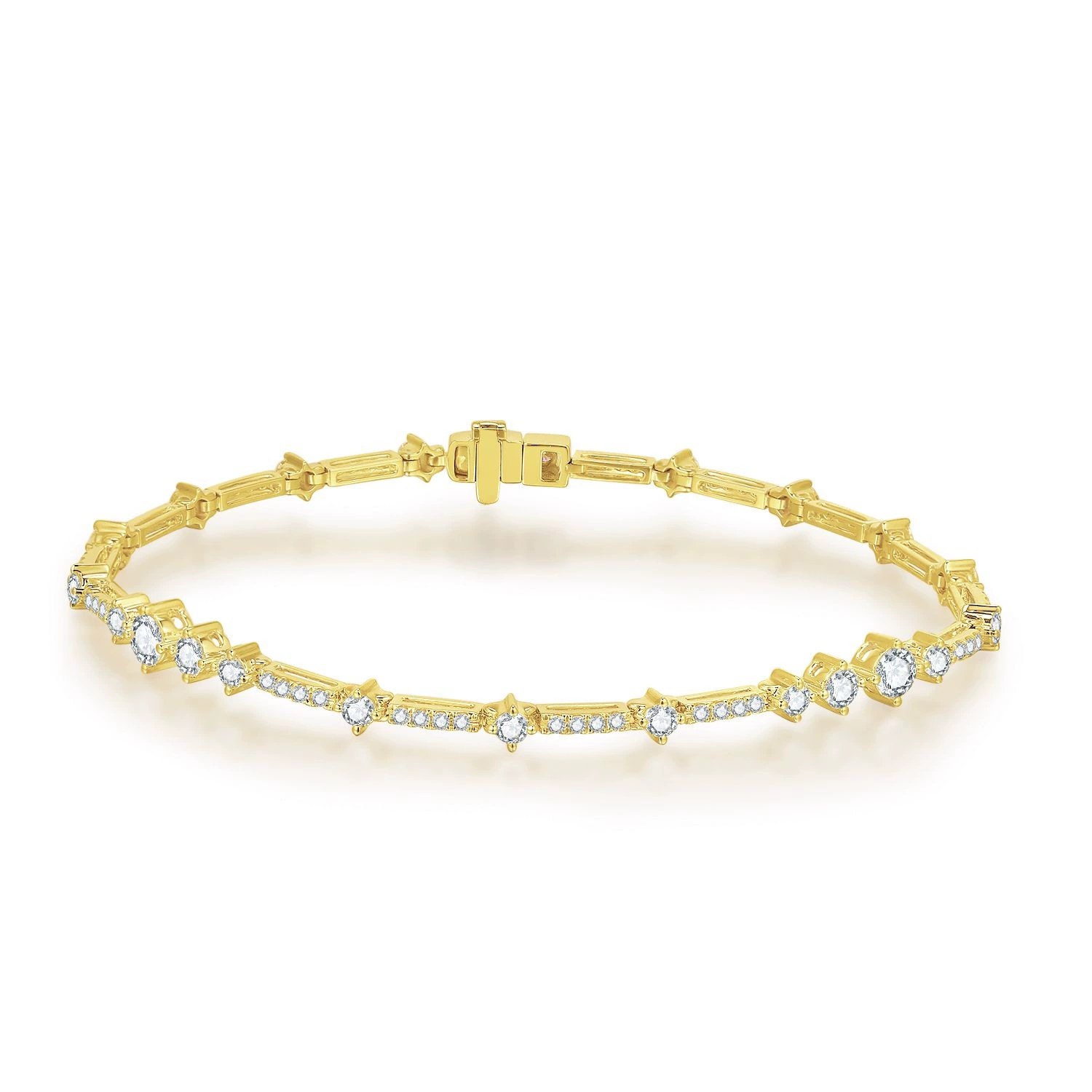 Lab-Grown Diamond Round Bracelet