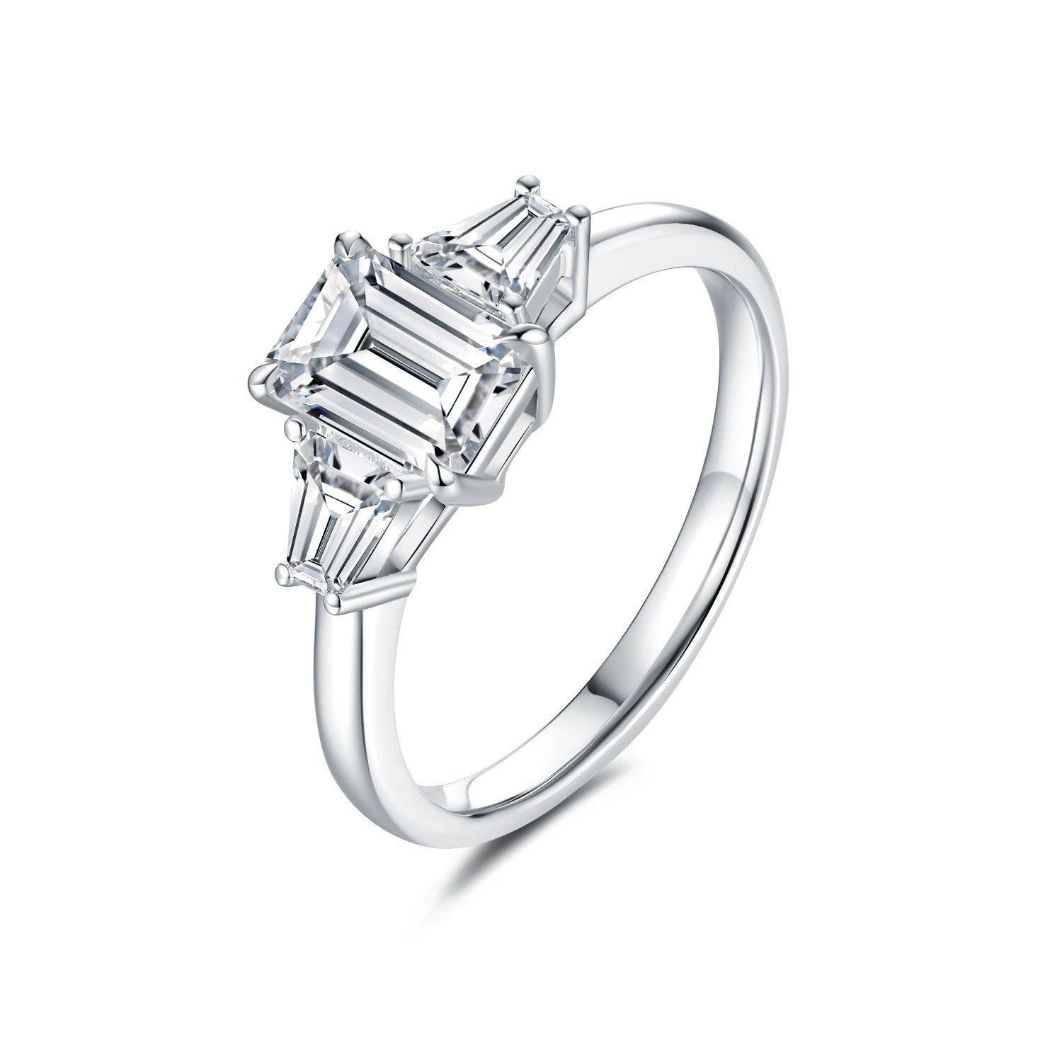 1ct Lab-Grown Diamond Emerald Cut Ring