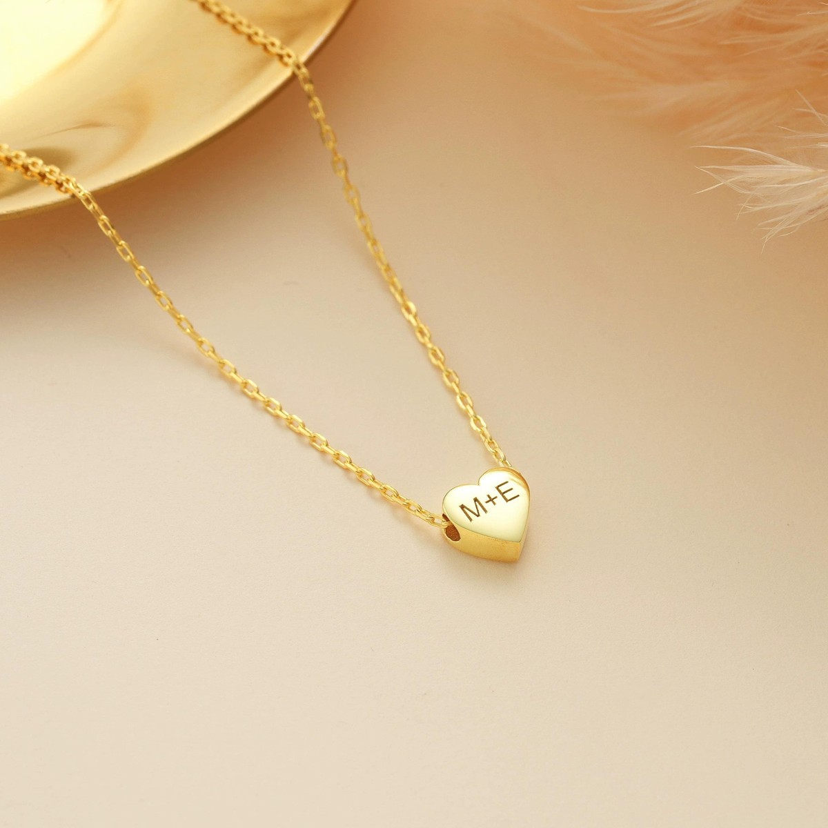 Multi-Heart Initial Necklace – SASACO Signature Engraved Jewellery