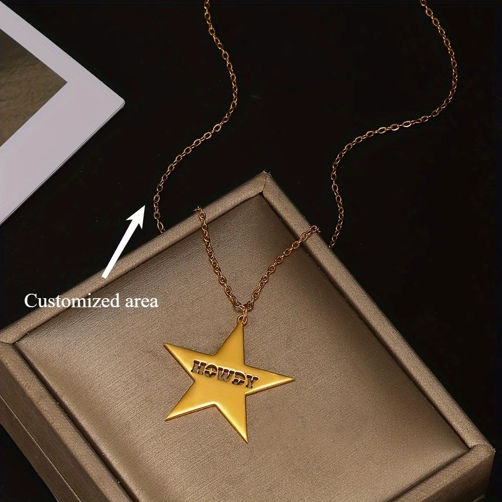 Star Name Personalised Necklace – SASACO Signature Engraved Jewellery