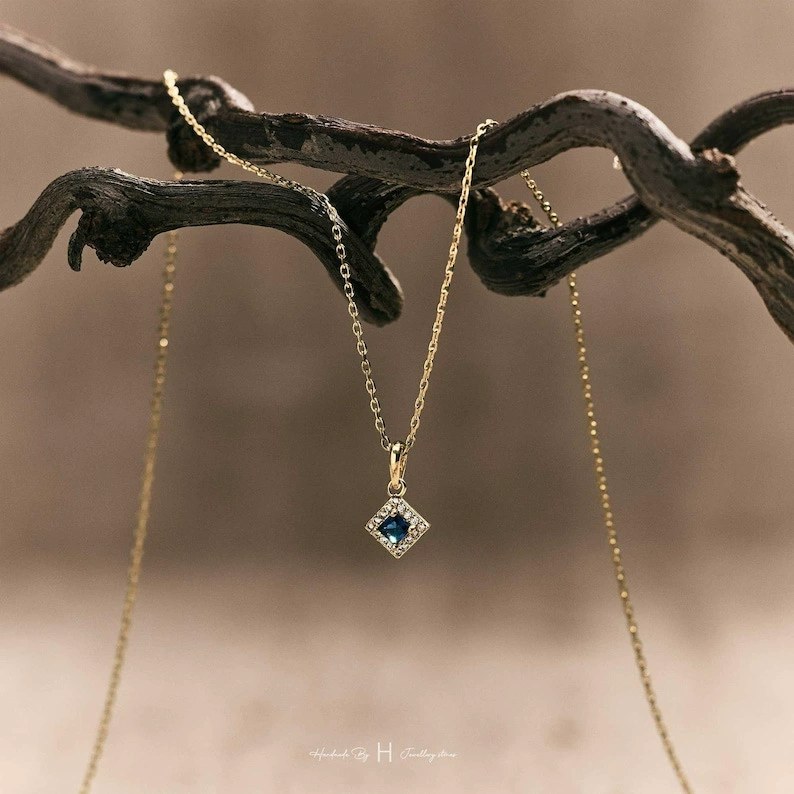 Personalised Birthstone Necklace – SASACO Signature Engraved Jewellery