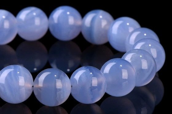 Natural Blue Lace Agate Bracelet