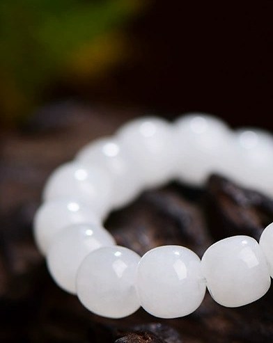 Natural Hetian White Jade Bracelet