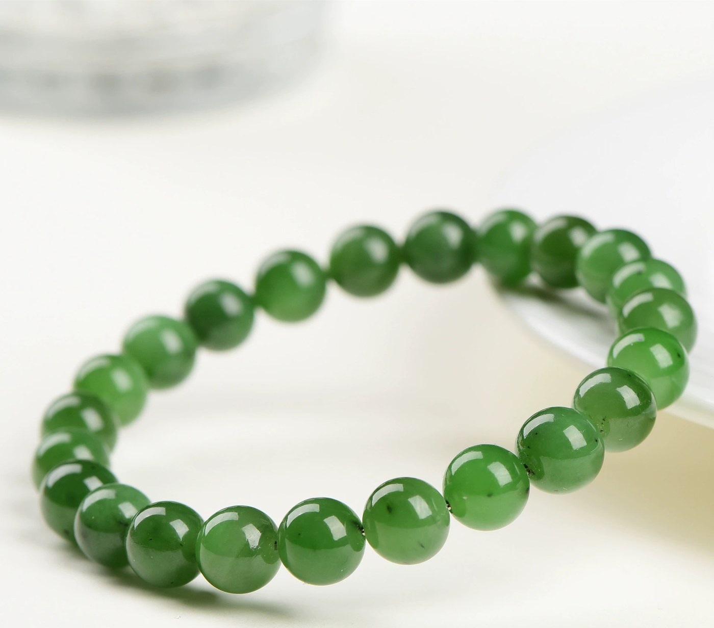 Natural Green Nephrite Jade Bracelet