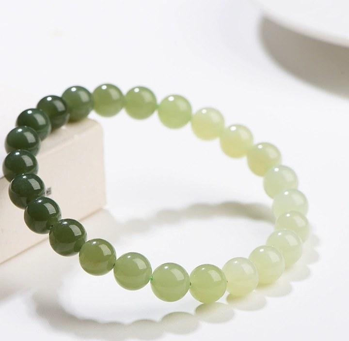 Natural Gradient Qingshui Hetian Jade Bracelet