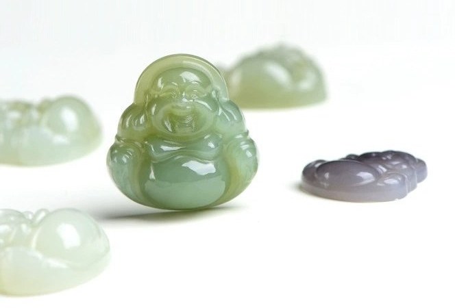 Natural Hetian Jade Buddha Pendant