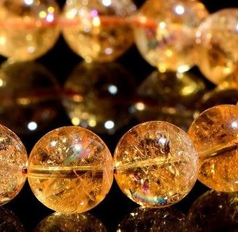 Natural Yellow Rainbow Quartz Bracelet