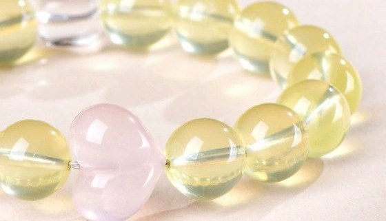 Natural Citrine & Rose Quartz Design Bracelet