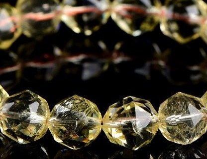 Natural Citrine Diamond-Cut Bracelet