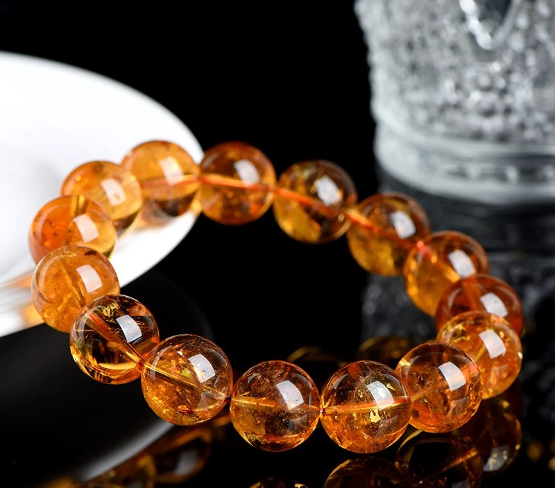 Natural 7A Golden Red Citrine Bracelet