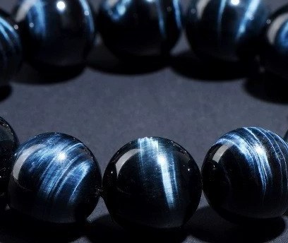 Natural Lightning Blue Tiger's Eye Bracelet