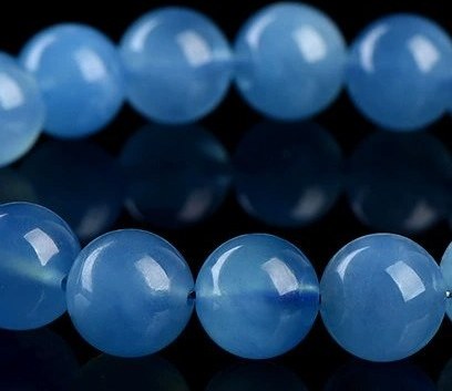 Natural Blue & White Aquamarine Bracelet