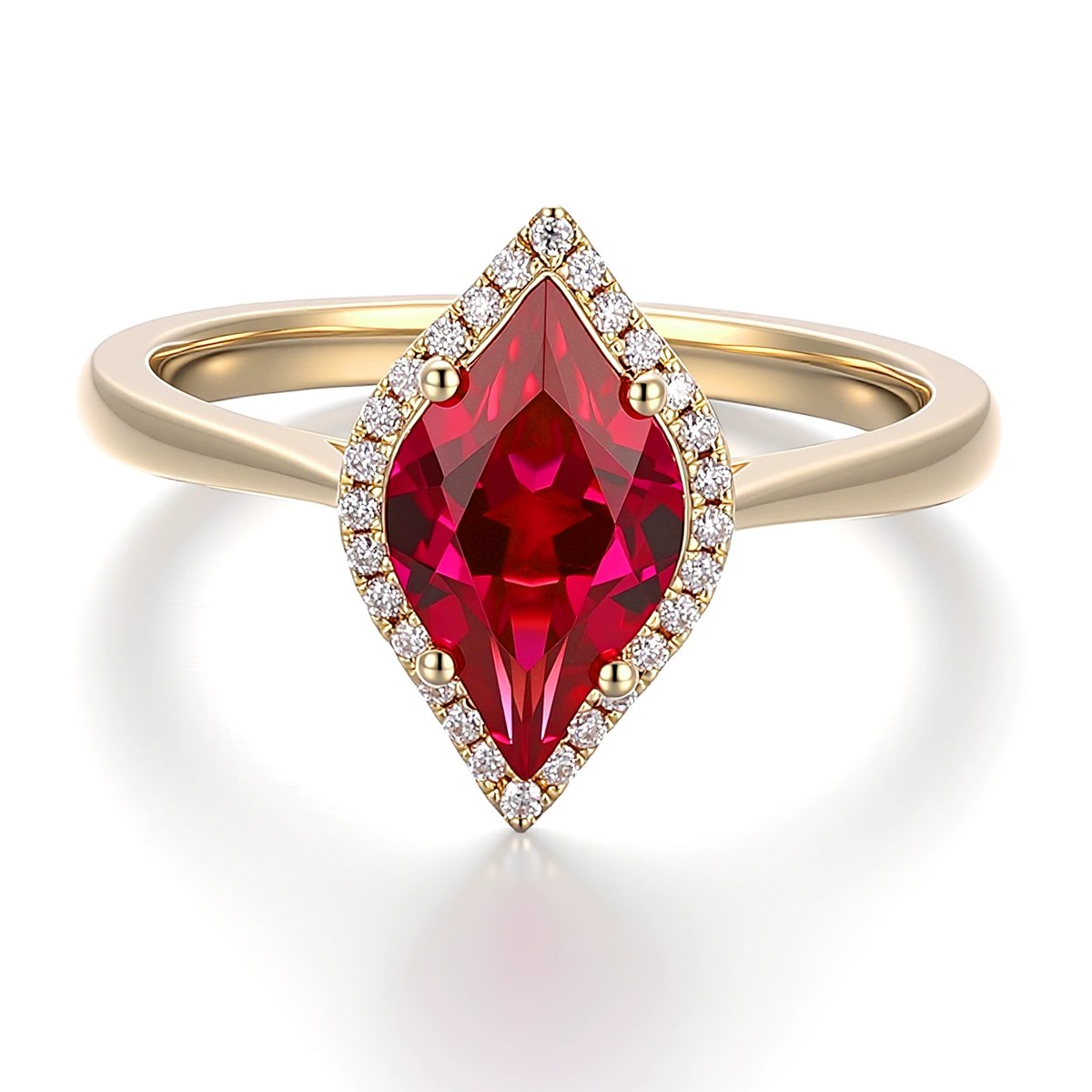 Elara Lab-Grown Ruby Statement Ring