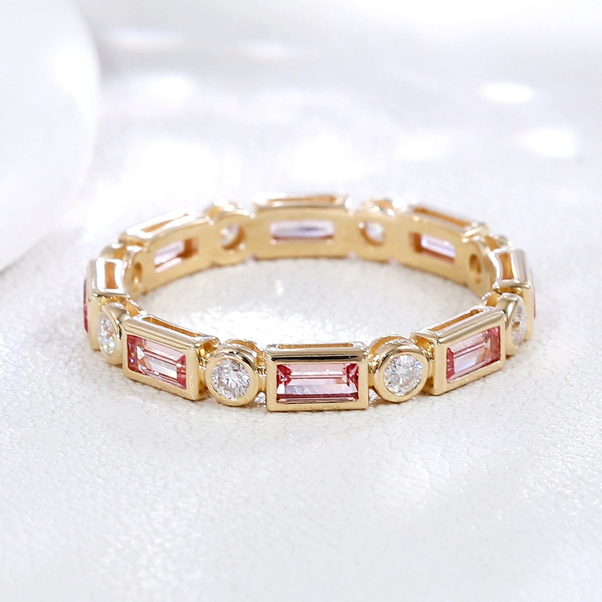 Baguette Lab-Grown Gemstone Eternity Band