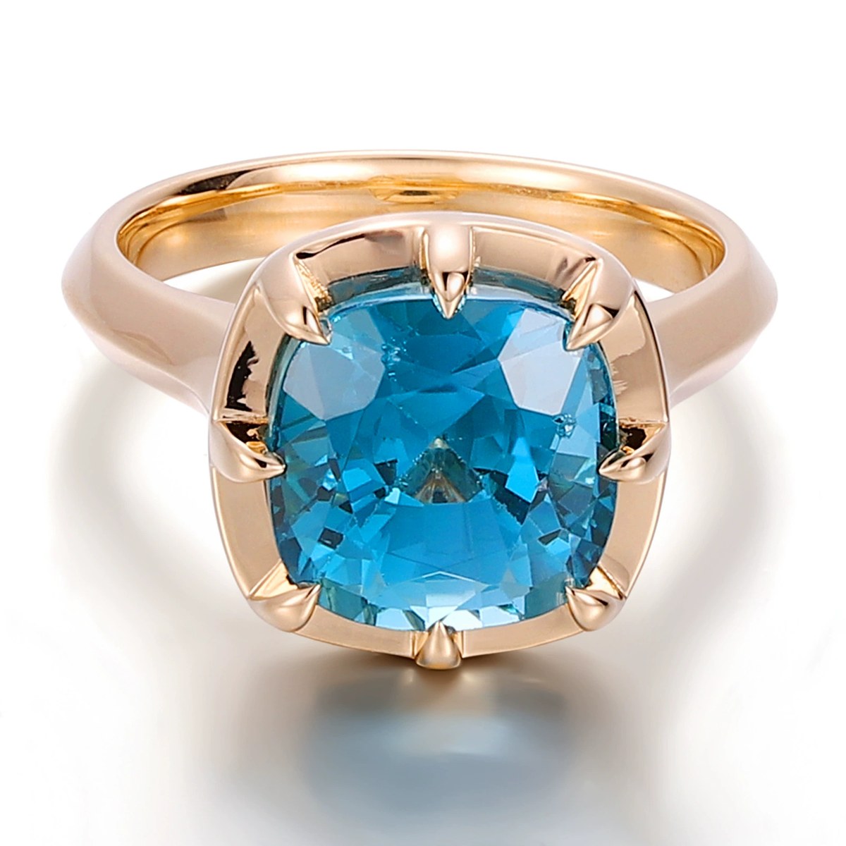Paraiba Lab-Grown Gemstone Ring