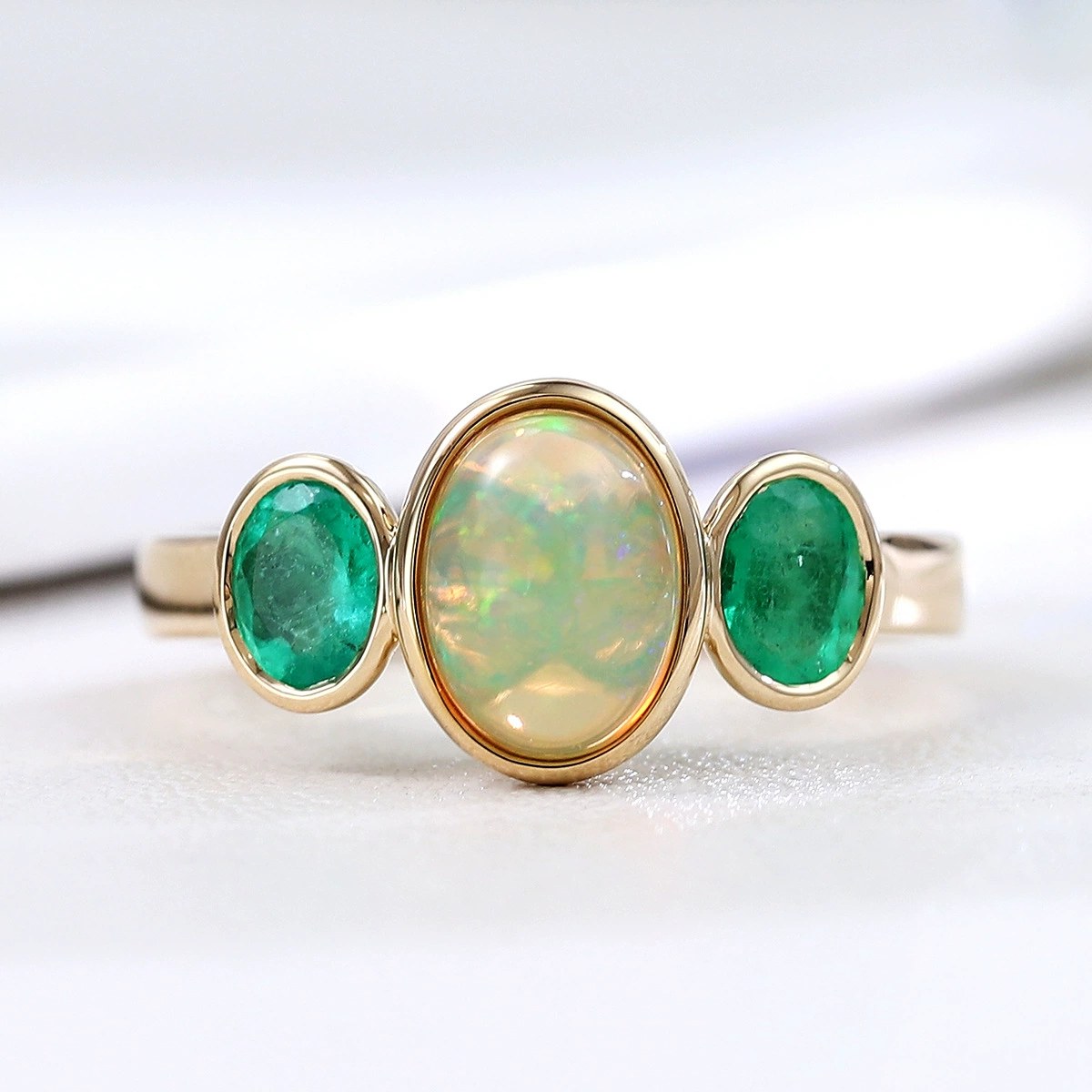 Classic Custom Lab-Grown Gemstone Ring II