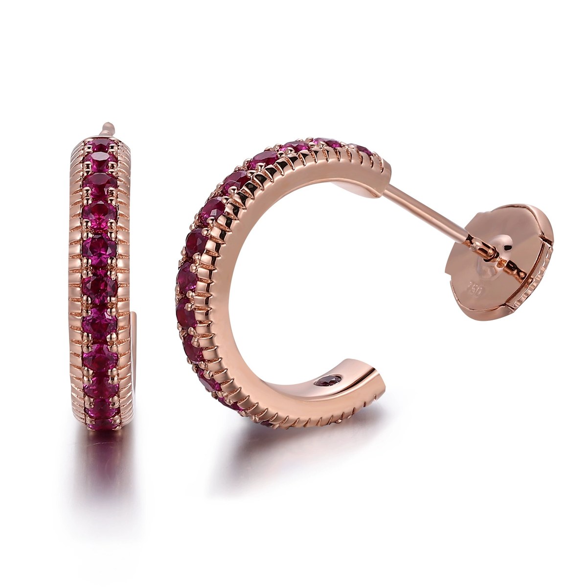Coralie Lab-Grown Corundum Stud Earrings