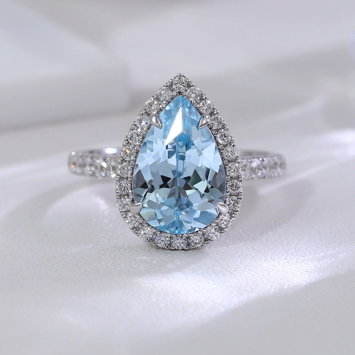 Marina 3ct Lab-Grown Aquamarine Ring