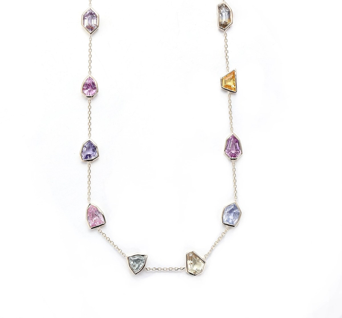Fleur Lab-Grown Coloured Gemstone Necklace