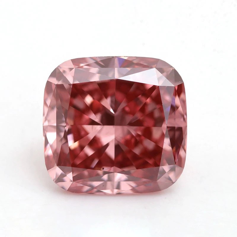 3.59ct Fancy Pink Cushion Lab-Grown Diamond