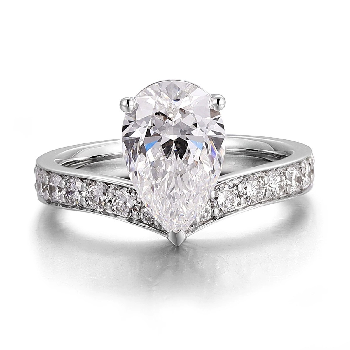 Vera 2ct Pear-Cut Lab-Grown Diamond Ring