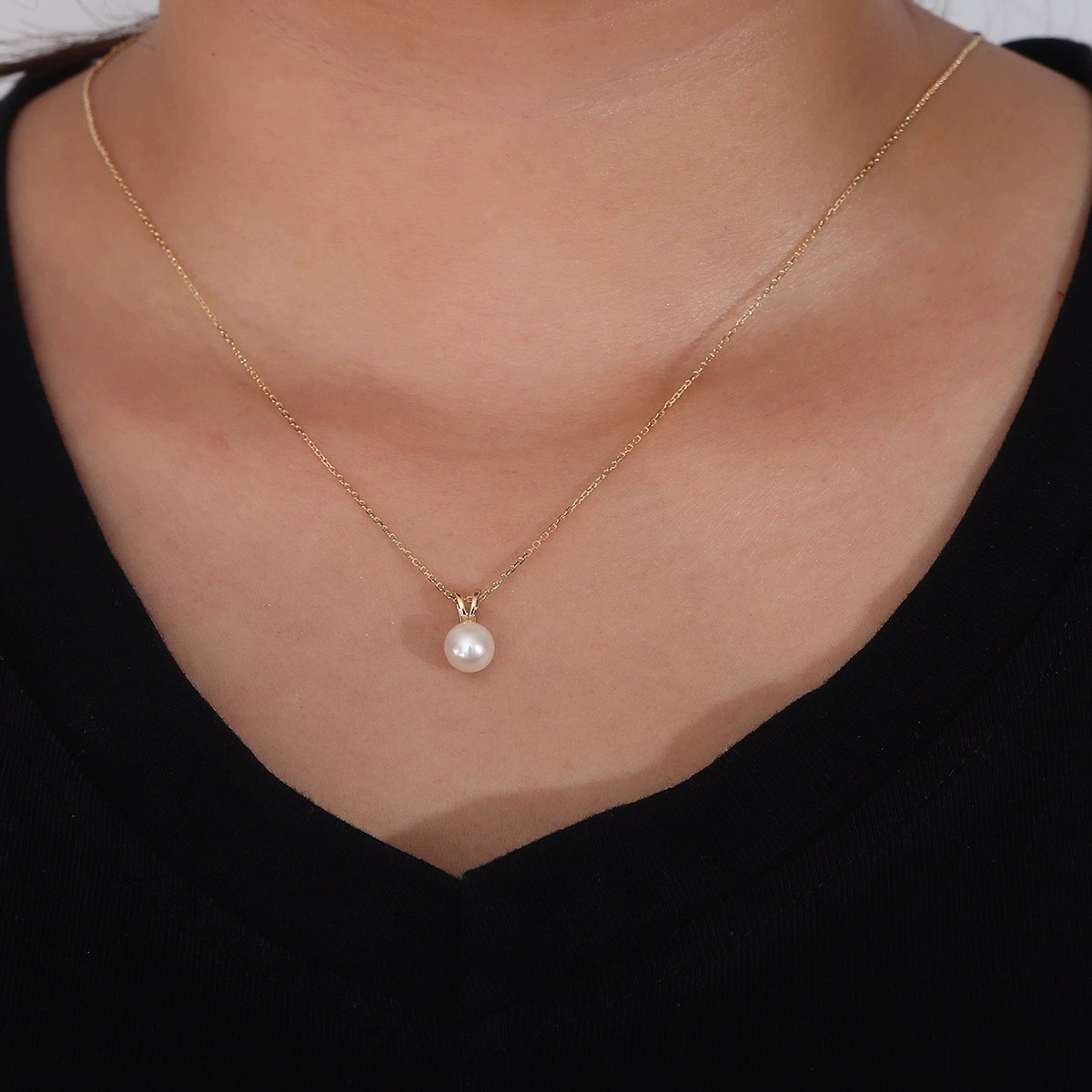 Zara 7mm Pearl Pendant Necklace