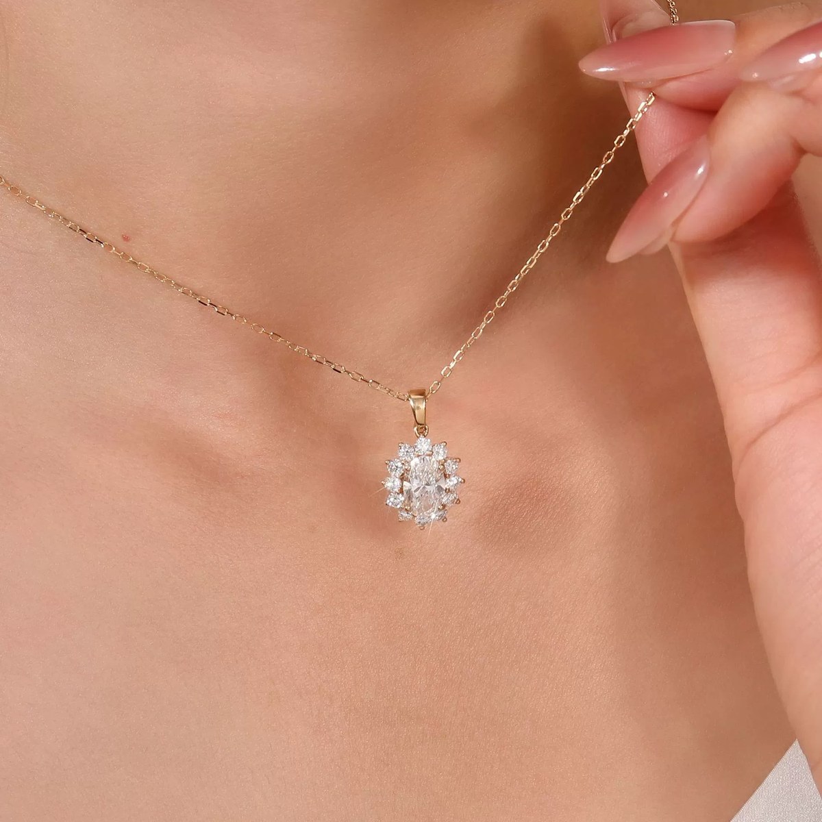 Vela 1ct Oval Lab-Grown Diamond Necklace