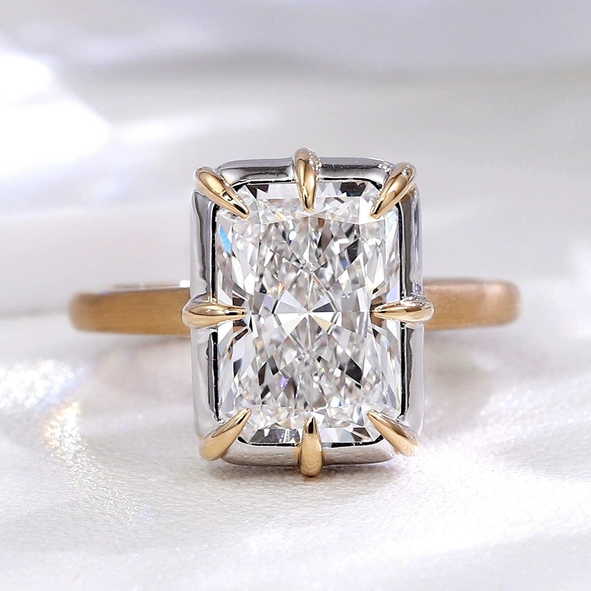Liora 4ct Radiant-Cut Lab-Grown Diamond Ring