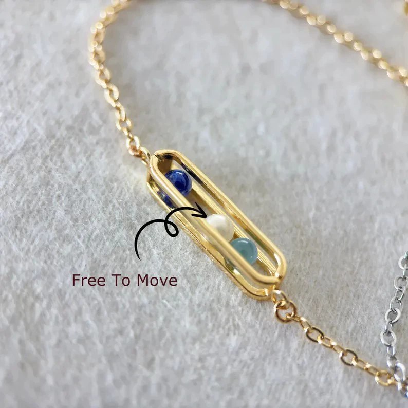 Double-Layer Crystal Heart Bracelet