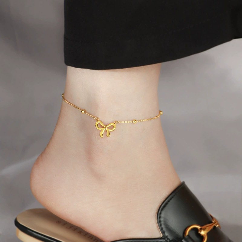 Bead Bow Anklet