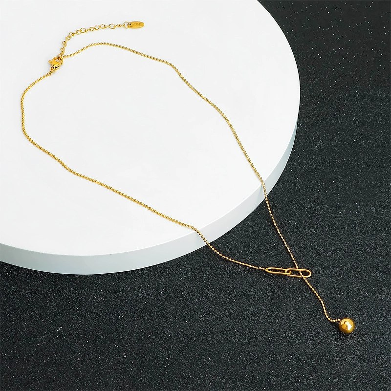 Adjustable Bead Tassel Necklace