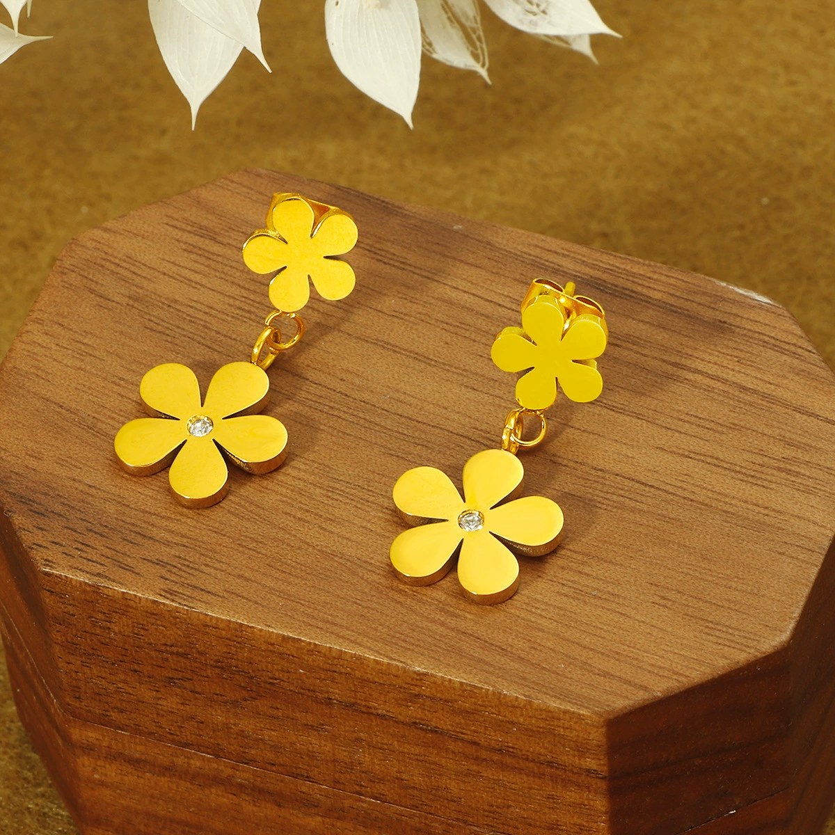 Flower Petal Stud Earrings