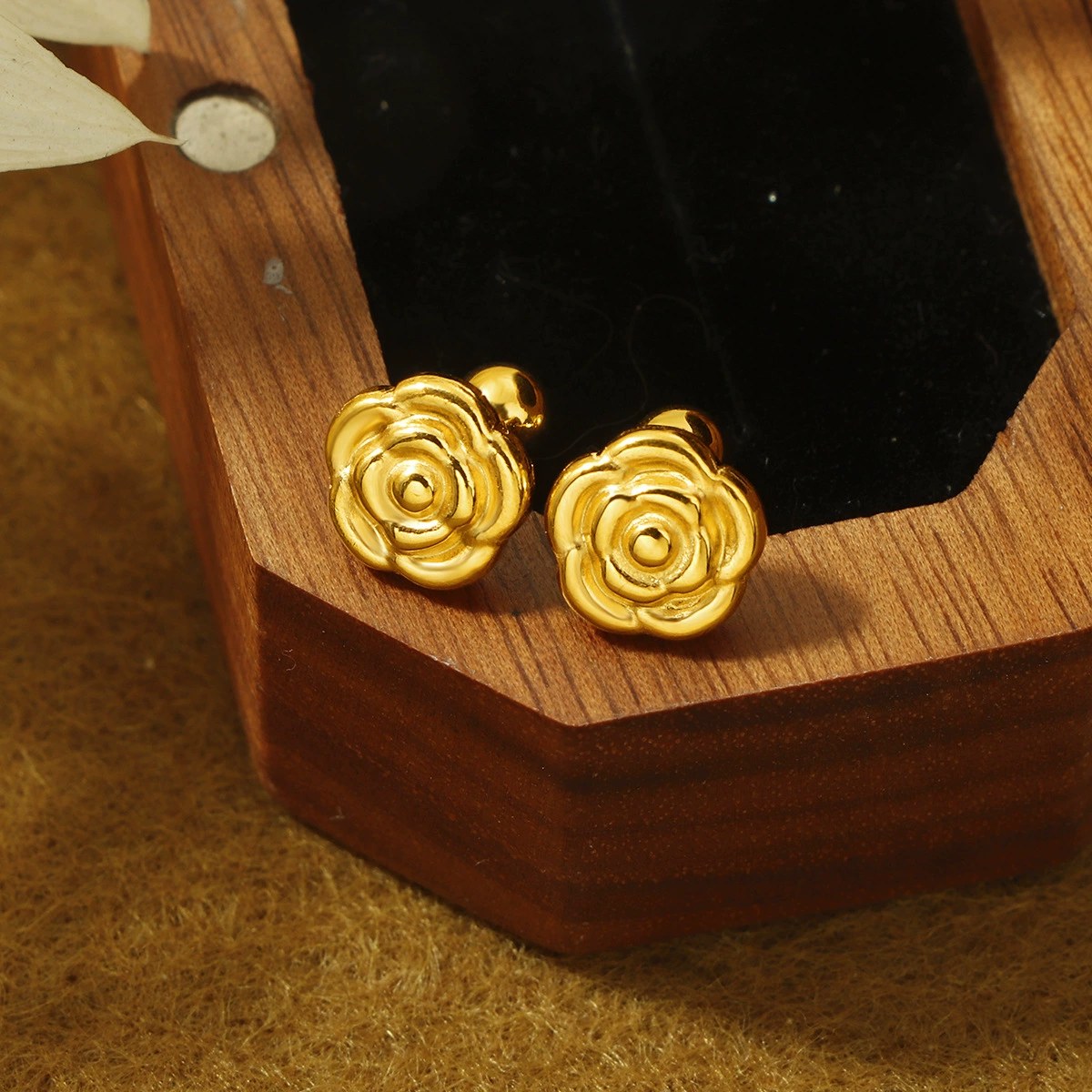Rose Flower Stud Earrings