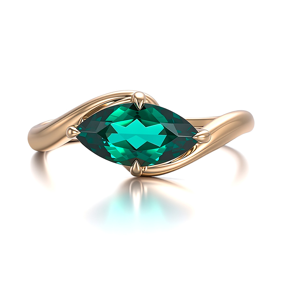 Verde 1.5 Carat Lab-Grown Emerald Ring