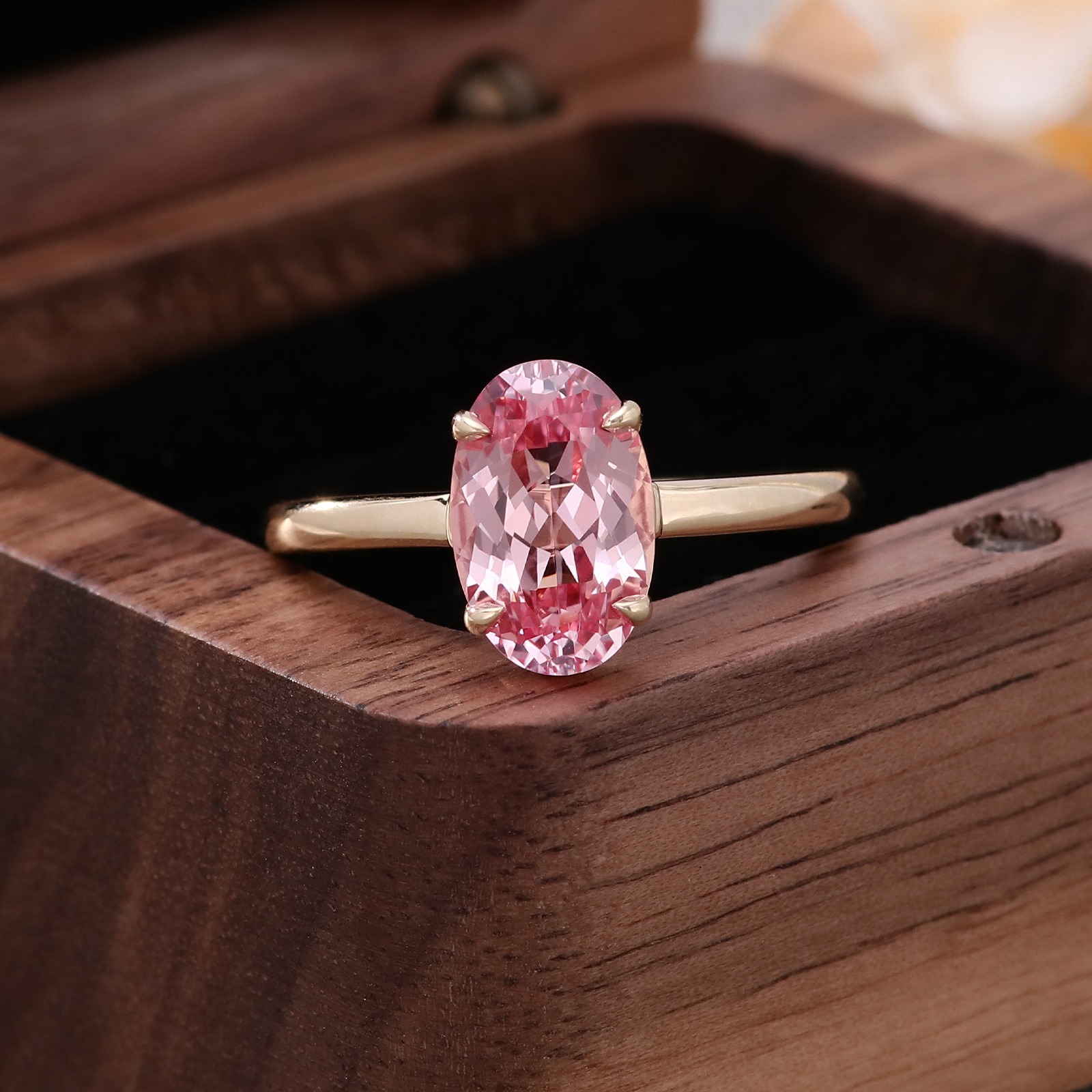 Blush Padparadscha Wedding Ring