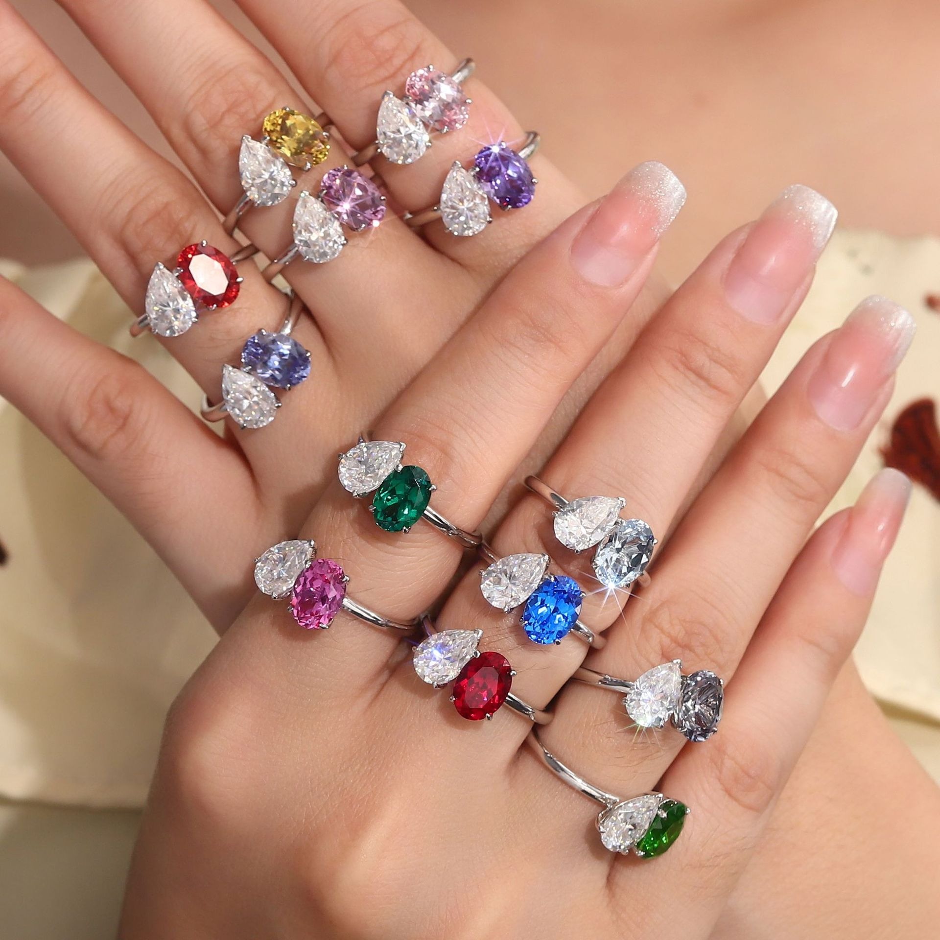 Toi et Moi Double Gemstone Ring