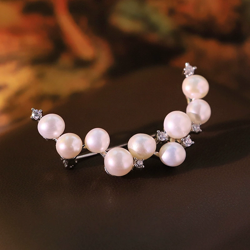 Natural Pearl, Lapis Lazuli & Brass Bead Necklace