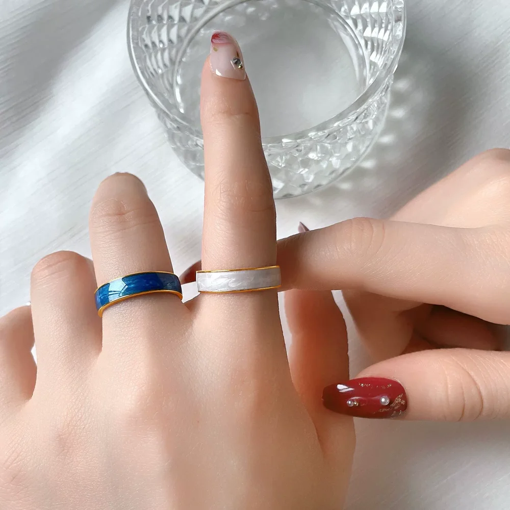 Enamel Painted Ring