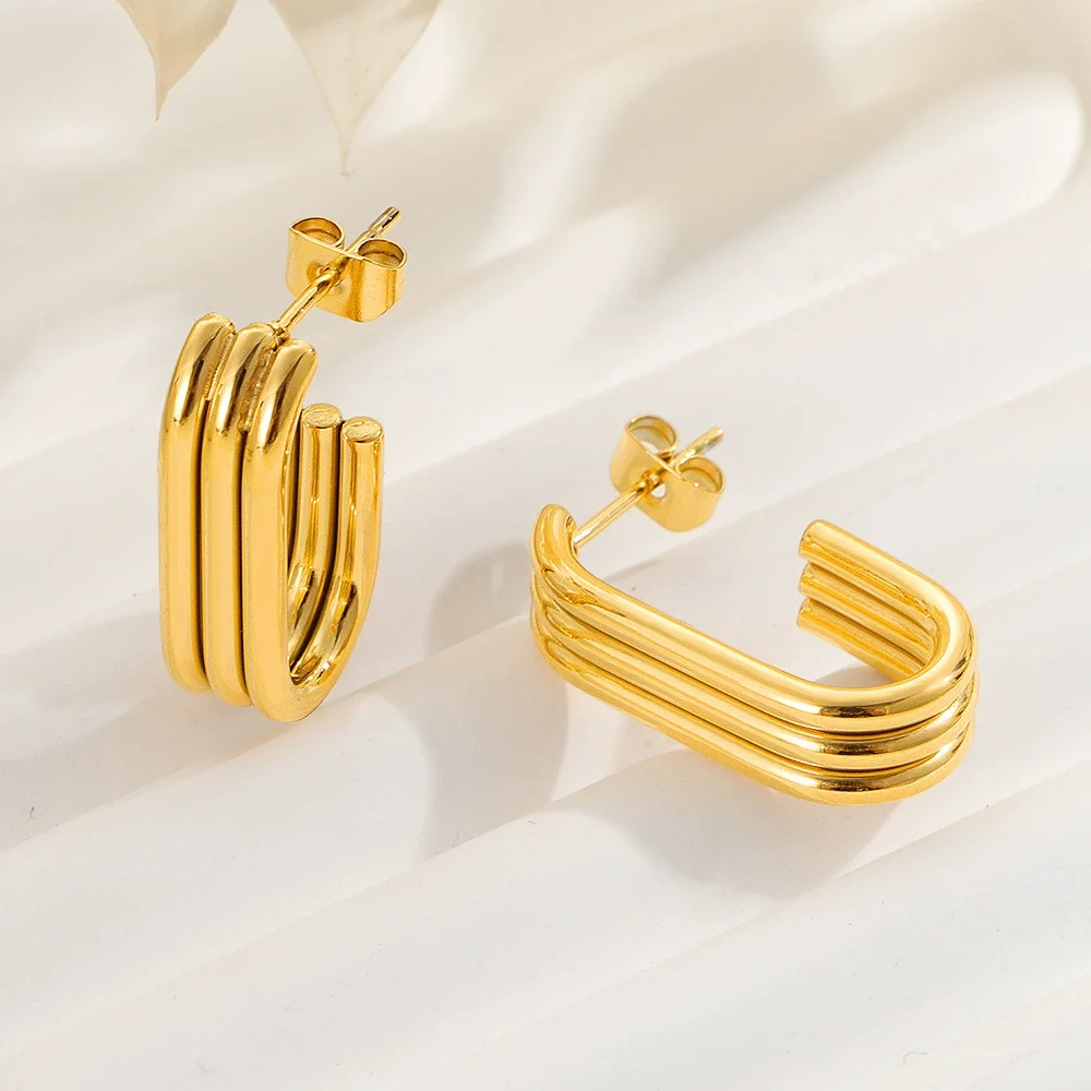 U-Shape Stud Earrings