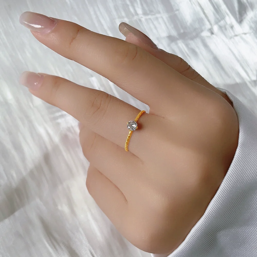 Starlight Four-Prong Crystal Ring