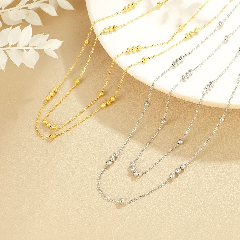 Double-Layer Beaded Necklace