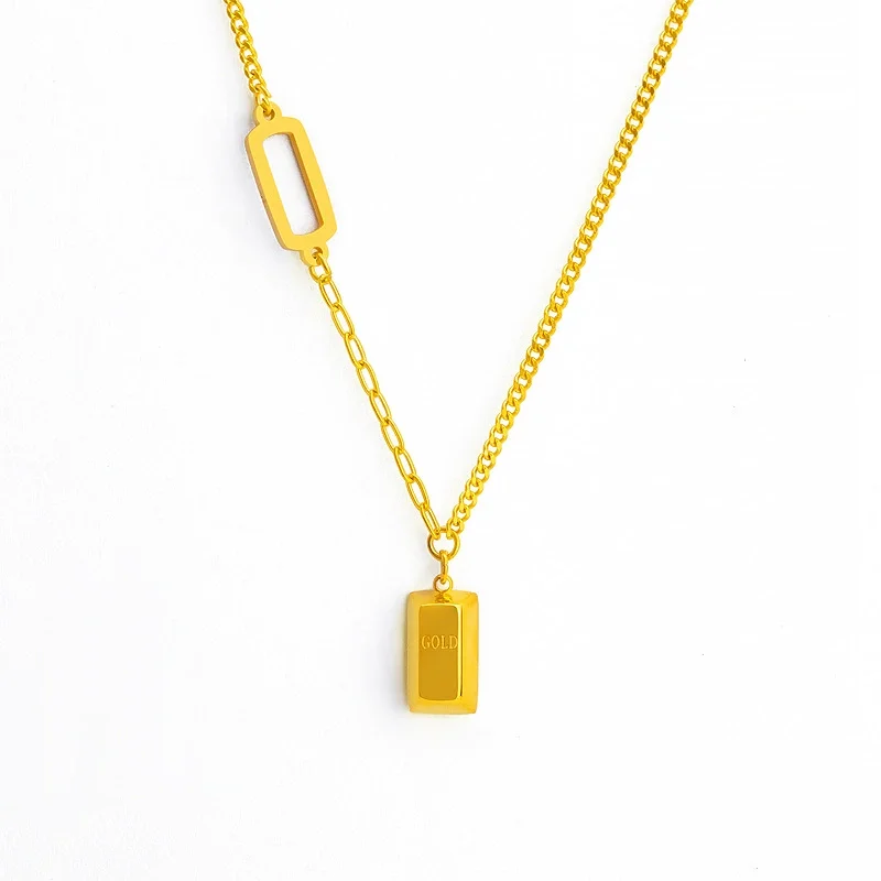 Lucky Gold Bar Necklace